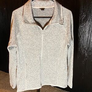 Eddie Bauer Gray Fleece Zip-Up Jacket